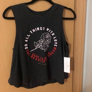 Spiritual Gangster muscle tank with rose design.